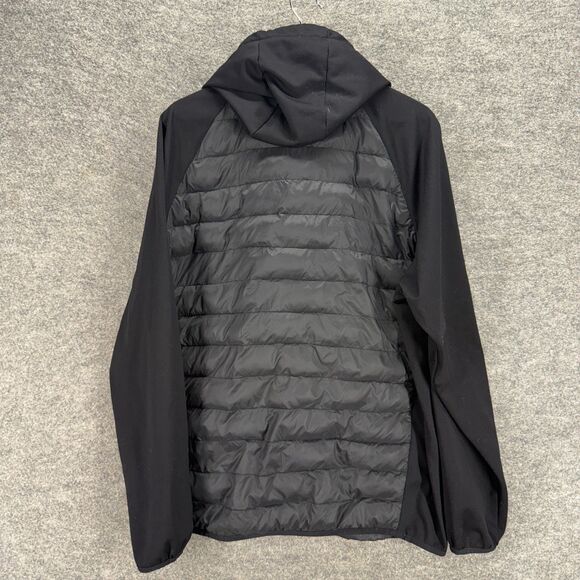 32 Degrees Quilted Jacket Women XL Black Full Zip Hooded Fleece Long Sleeve - Picture 2 of 7